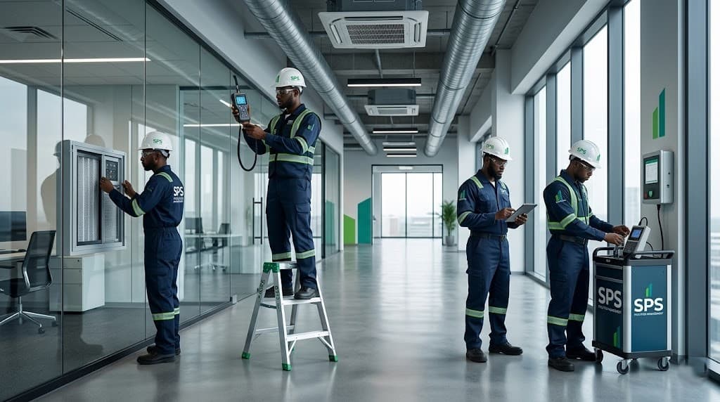 Indoor air quality monitoring in a managed facility